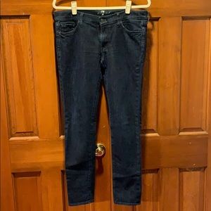 7 for all mankind dark wash skinny jeans